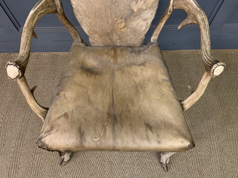 19th Century Stags Antler Armchair - Image 3