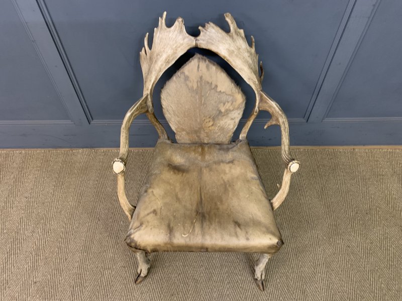 19th Century Stags Antler Armchair - Image 5