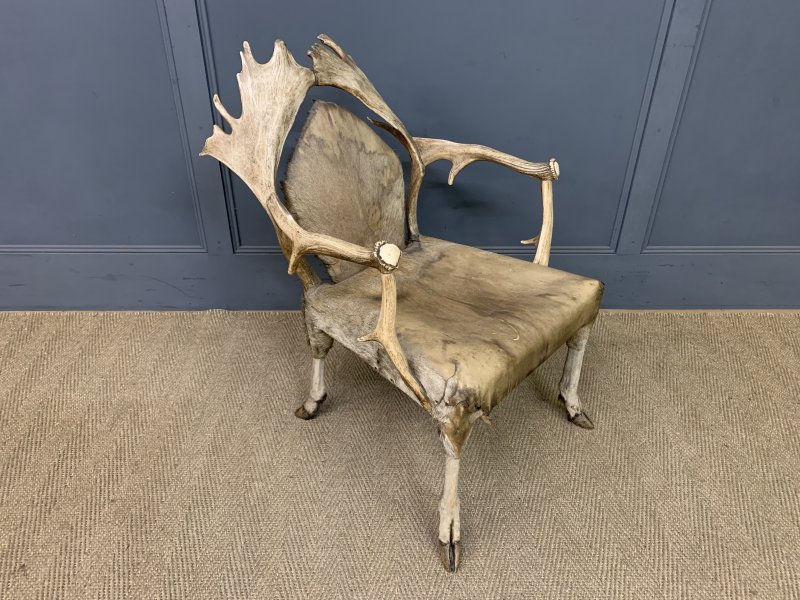19th Century Stags Antler Armchair - Image 9