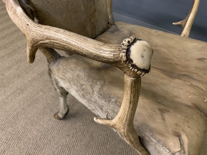 19th Century Stags Antler Armchair - Image 2