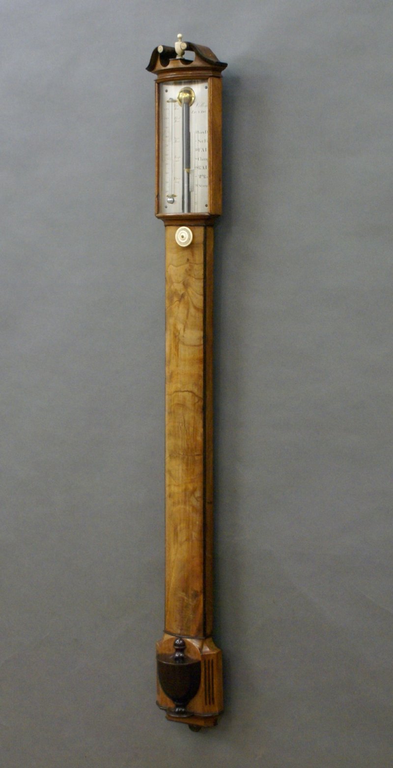 A George III Mahogany Bow-fronted Stick Barometer - Image 5