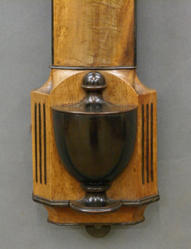 A George III Mahogany Bow-fronted Stick Barometer - Image 6