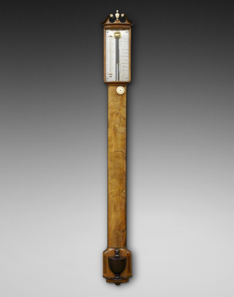 A George III Mahogany Bow-fronted Stick Barometer