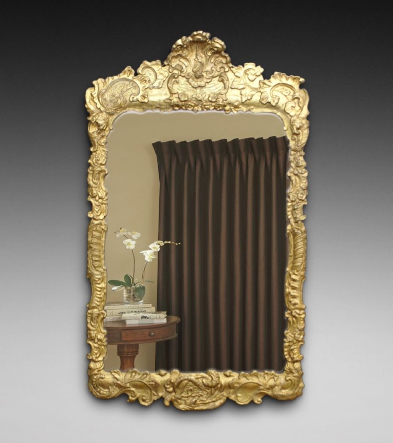 Late 18th C Gilt Frame Wall Mirror