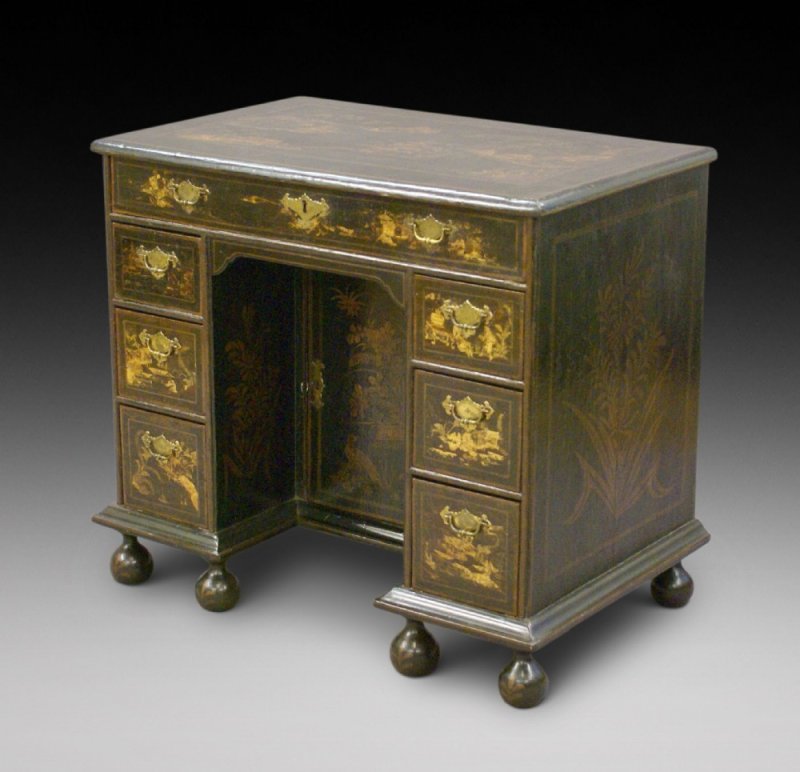 A Very Rare Queen Anne Kneehole Desk