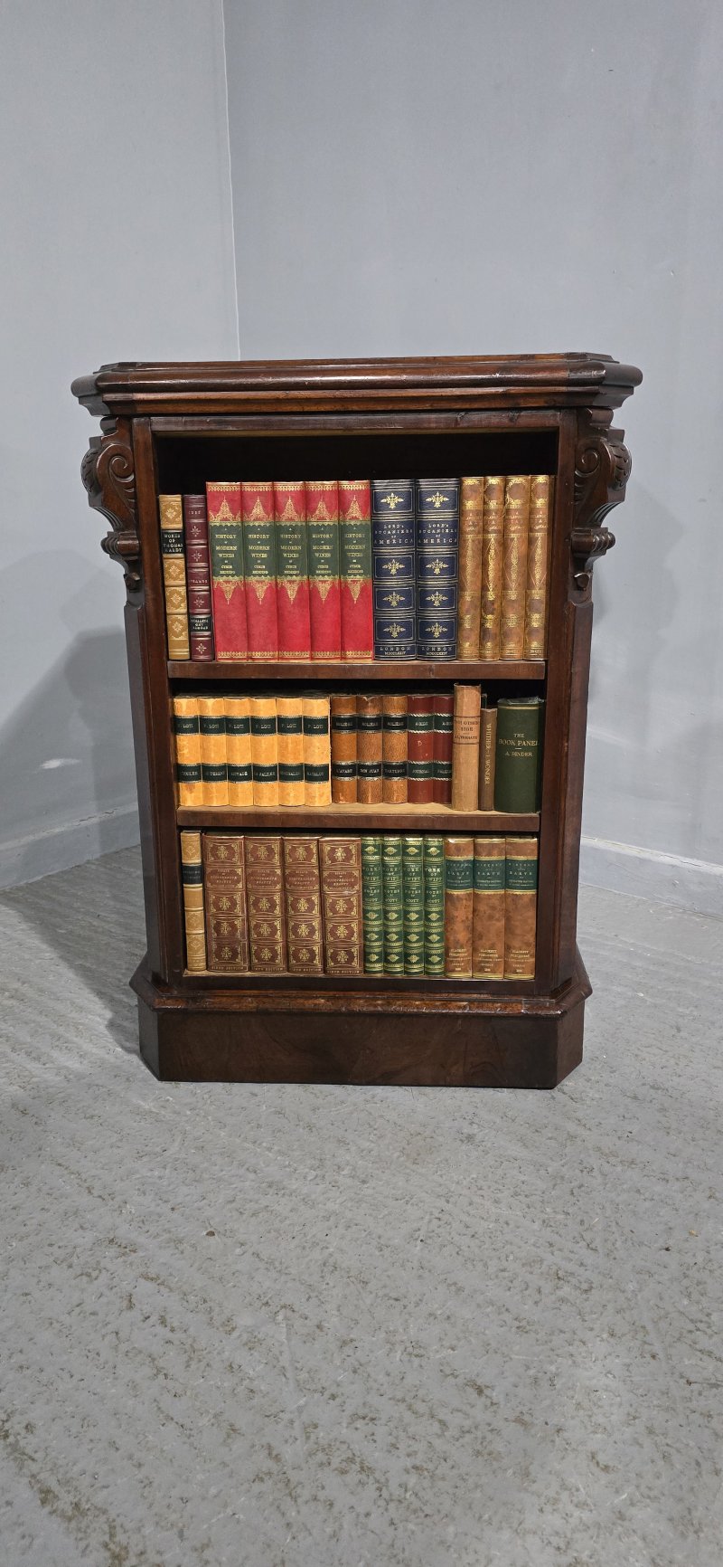 Rare Freestanding Mahogany Open Adjustable Bookcase - Image 2