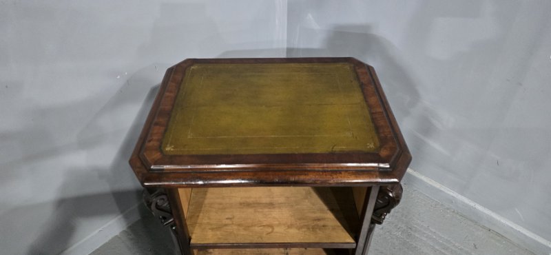 Rare Freestanding Mahogany Open Adjustable Bookcase - Image 7