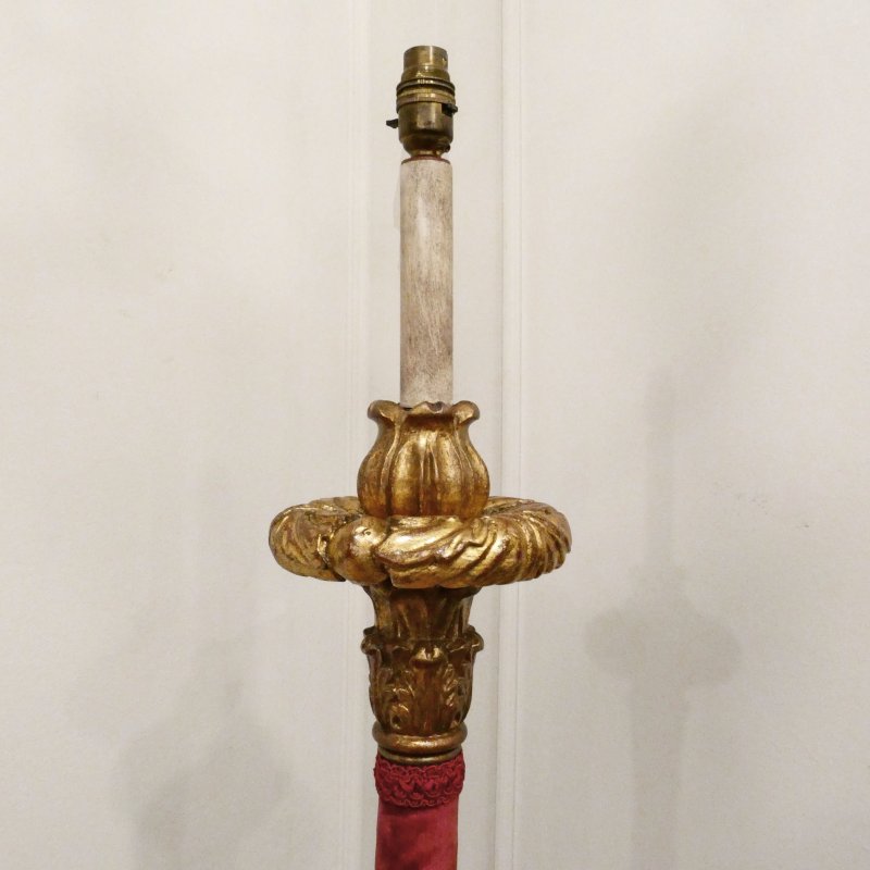 Pair of Italian Baroque Style Giltwood Floor Lamps - Image 8