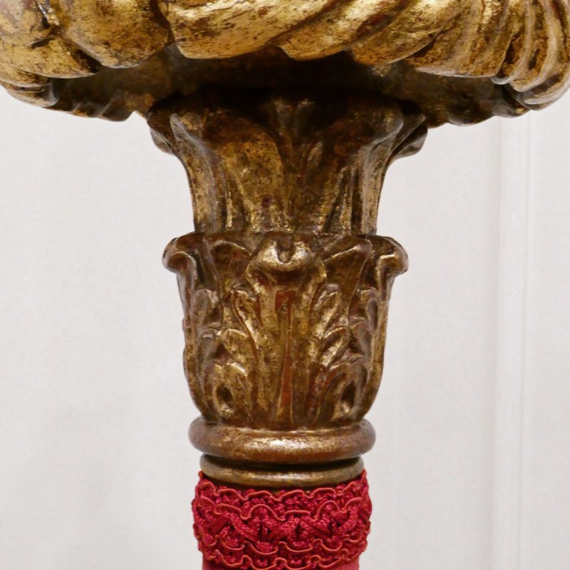 Pair of Italian Baroque Style Giltwood Floor Lamps - Image 10