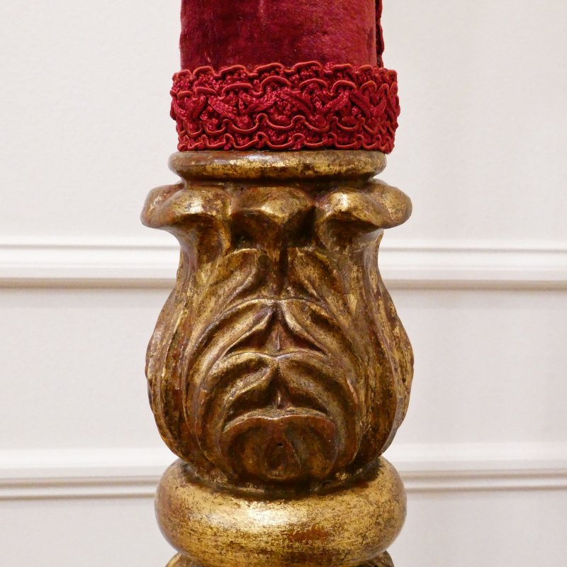 Pair of Italian Baroque Style Giltwood Floor Lamps - Image 12