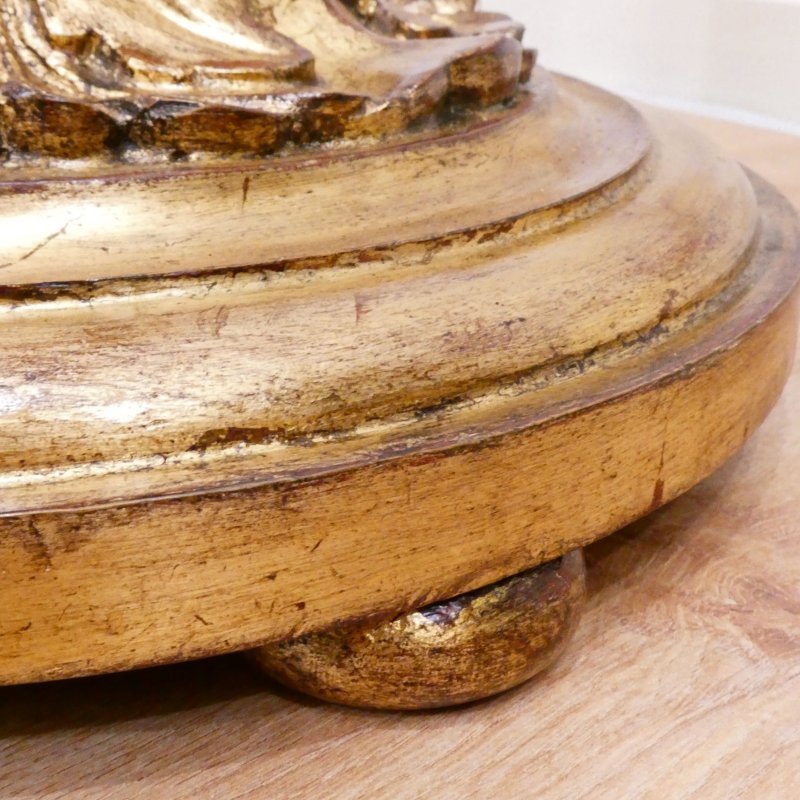 Pair of Italian Baroque Style Giltwood Floor Lamps - Image 7