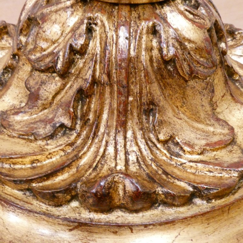 Pair of Italian Baroque Style Giltwood Floor Lamps - Image 5