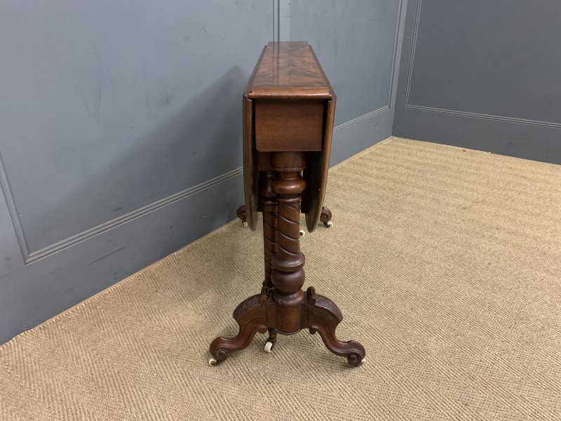 Large Victorian Burr Walnut Sutherland Table - Image 8