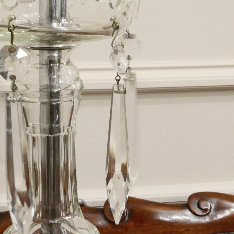 Art Deco Cut Crystal Glass Table Lamp - Image 6