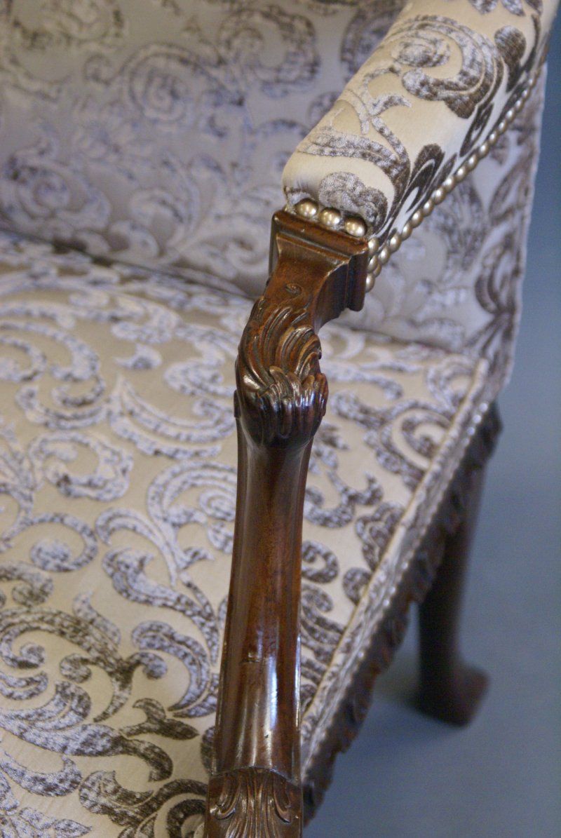 A George II Style Mahogany Gainsborough/library Arm Chair - Image 6
