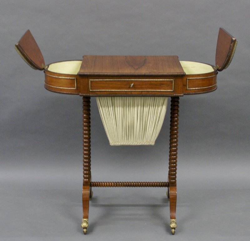 A Late Regency Rosewood Work Table - Image 6