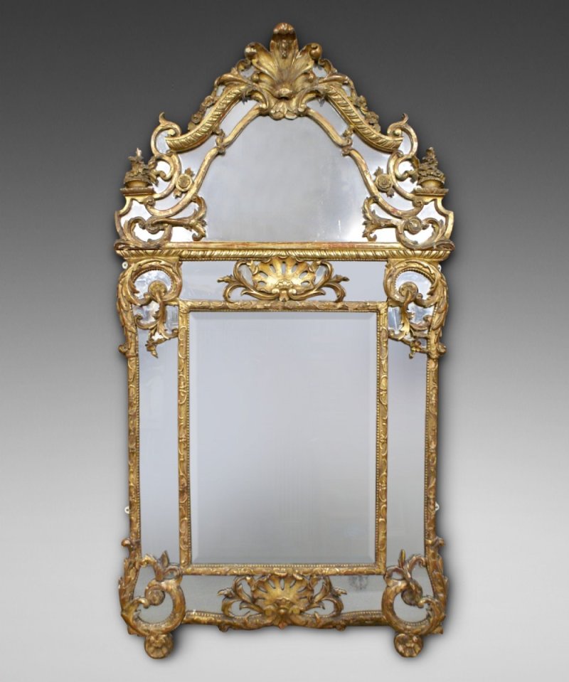 A Very Large 19thc French Gilt Frame Mirror