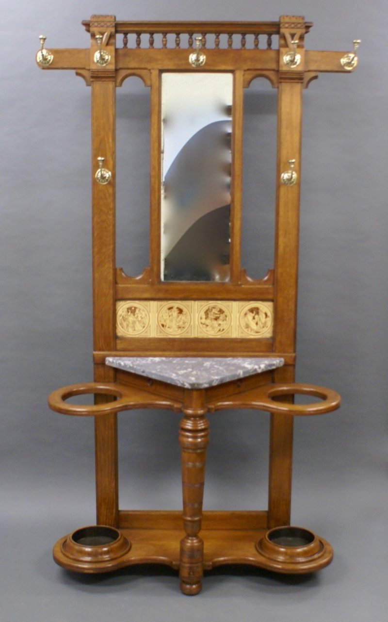 A Victorian Oak Hall Stand - Image 2