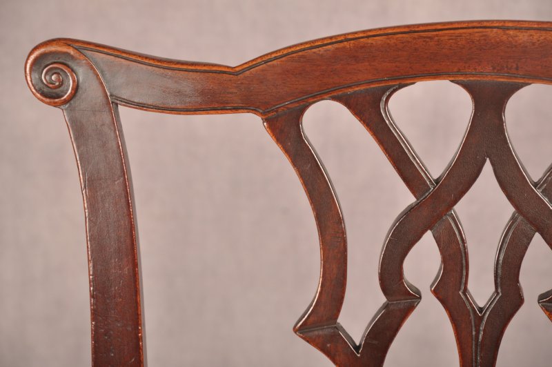 Set Of Six Mahogany Chippendale Chairs - Image 8