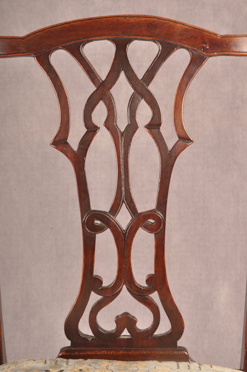 Set Of Six Mahogany Chippendale Chairs - Image 9