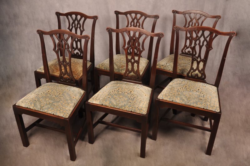 Set Of Six Mahogany Chippendale Chairs - Image 11