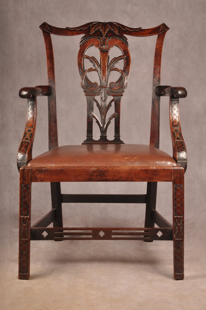 Fine 18th Century Mahogany Chippendale Armchair
