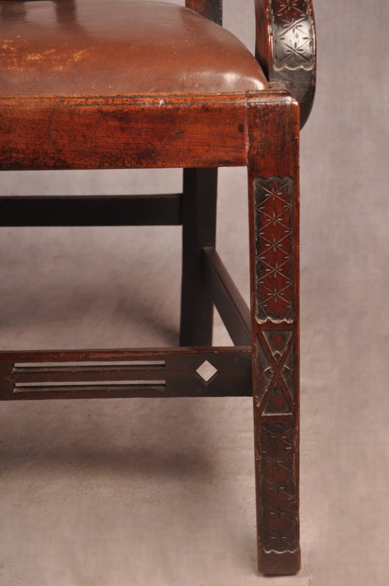 Fine 18th Century Mahogany Chippendale Armchair - Image 6