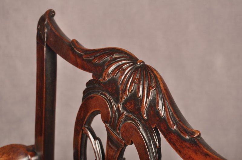 Fine 18th Century Mahogany Chippendale Armchair - Image 10