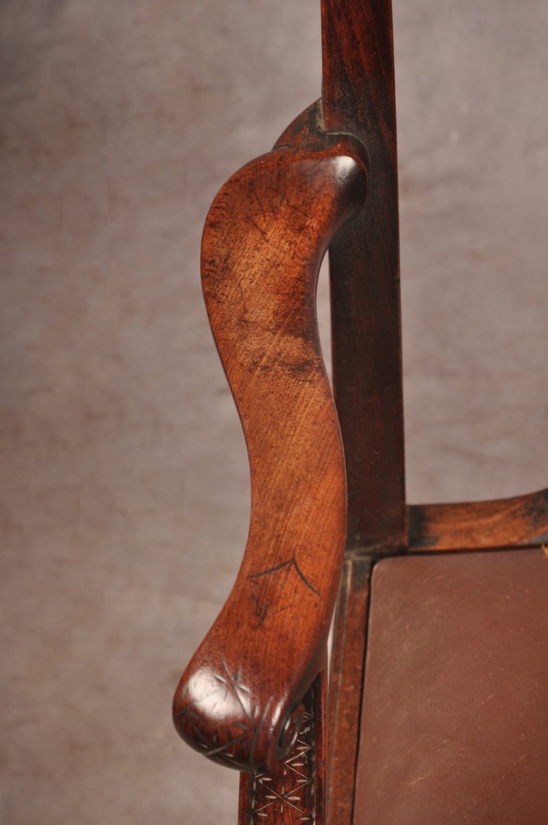 Fine 18th Century Mahogany Chippendale Armchair - Image 11
