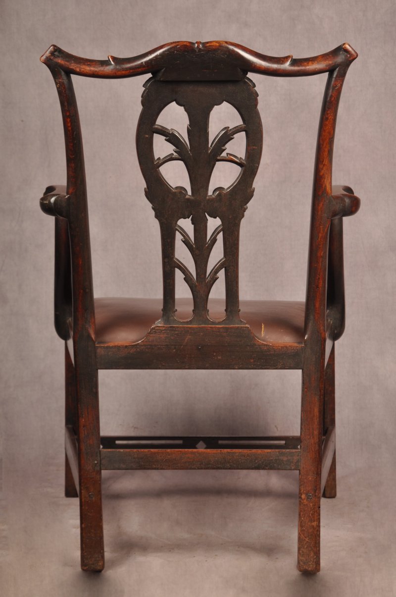 Fine 18th Century Mahogany Chippendale Armchair - Image 12