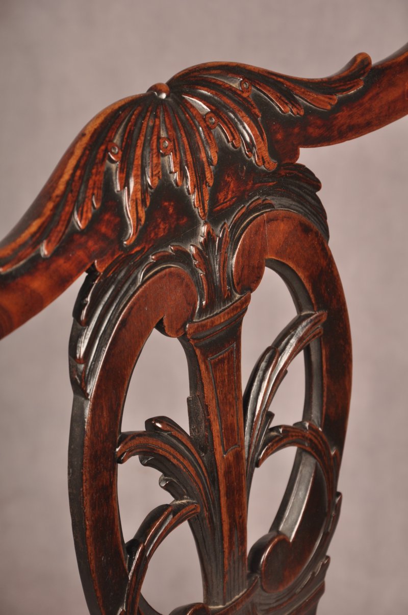 Fine 18th Century Mahogany Chippendale Armchair - Image 13