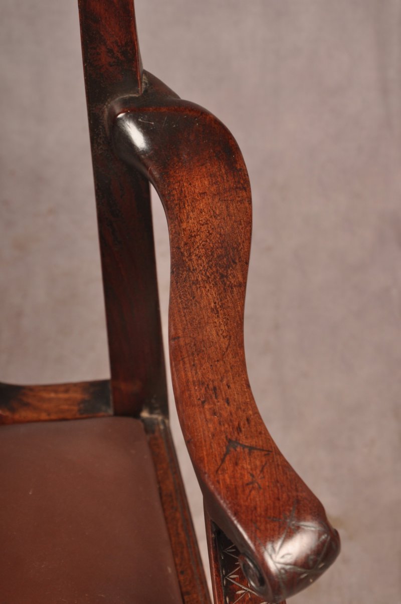 Fine 18th Century Mahogany Chippendale Armchair - Image 14