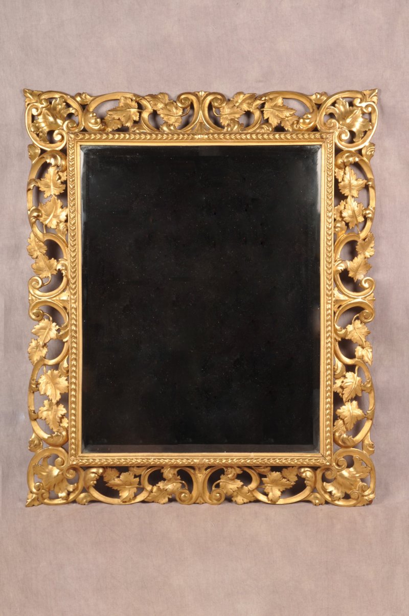 Large Early 19th Century Florentine Giltwood Mirror