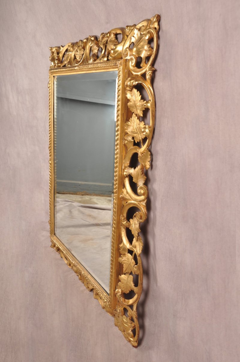 Large Early 19th Century Florentine Giltwood Mirror - Image 6