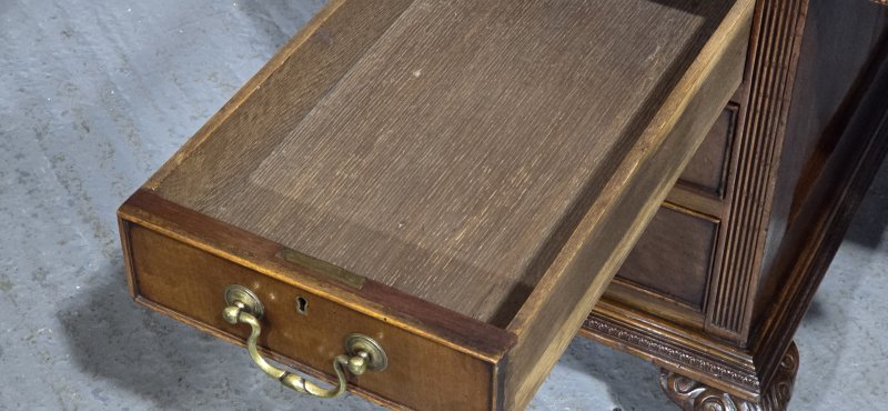 Superb Chippendale Mahogany Pedestal Desk - Image 16