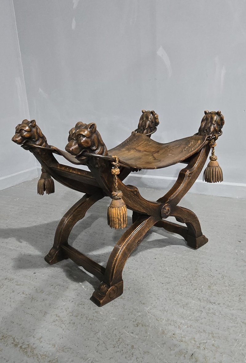 Superb Walnut X Framed Stool - Image 10