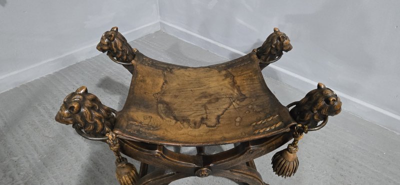 Superb Walnut X Framed Stool - Image 13