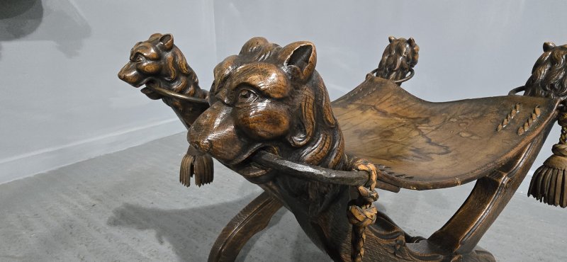 Superb Walnut X Framed Stool - Image 12