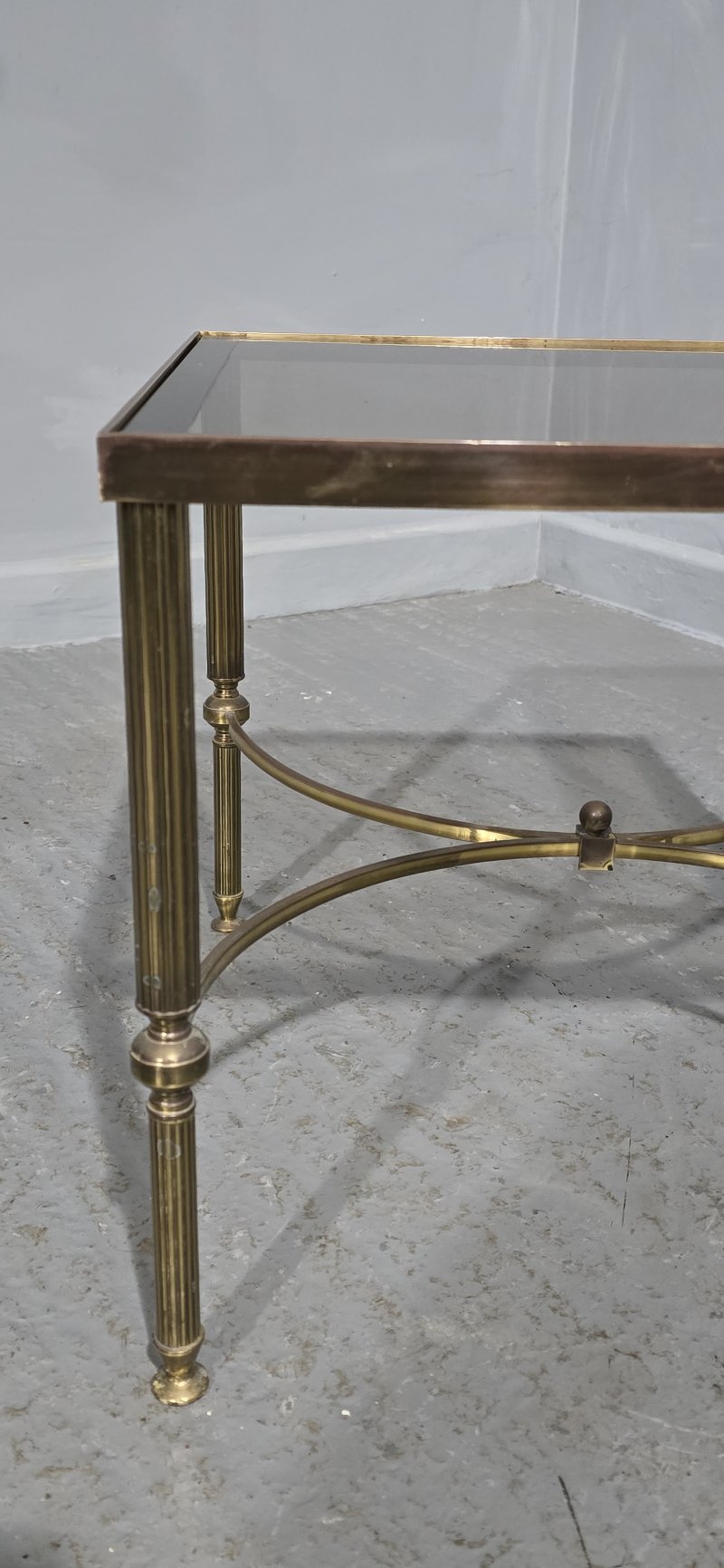 Pair French Maison Jansen Brass Lamp Tables - Image 6
