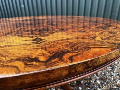 A Gillows Of Lancaster Victorian Period Burr Walnut Breakfast Table. - Image 13