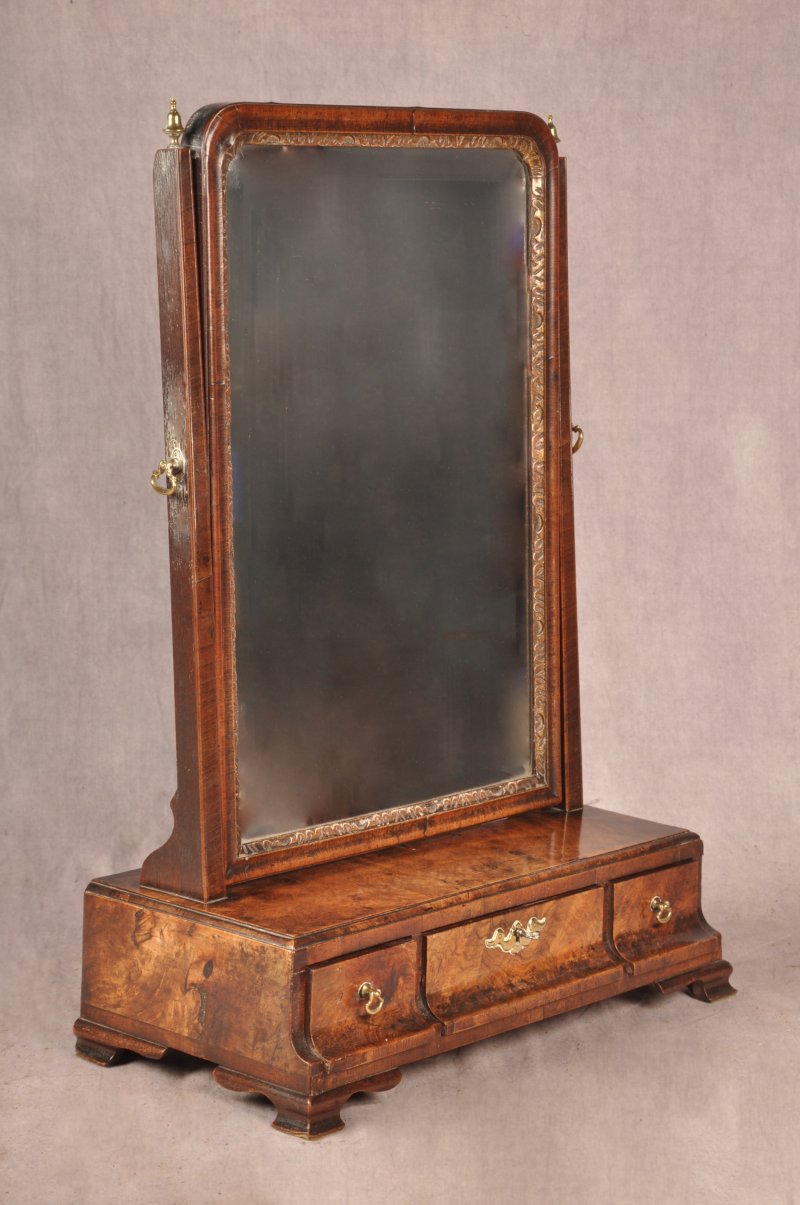 18th Century Walnut Toilet Mirror