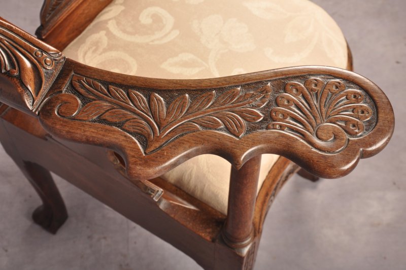 A Rare Dated 18th Century Irish Mahogany Desk Chair - Image 9