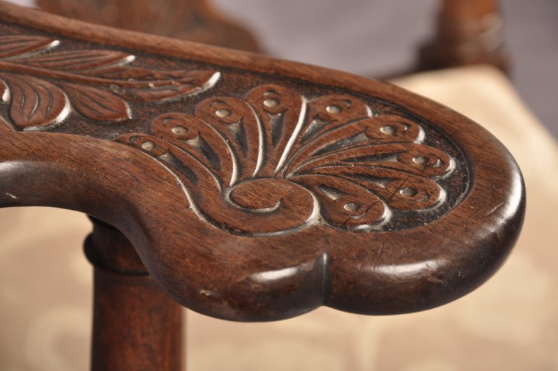 A Rare Dated 18th Century Irish Mahogany Desk Chair - Image 10