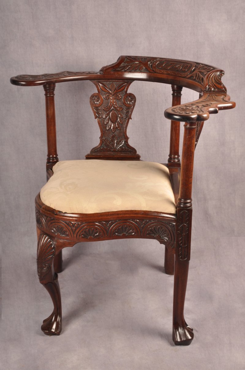 A Rare Dated 18th Century Irish Mahogany Desk Chair - Image 14