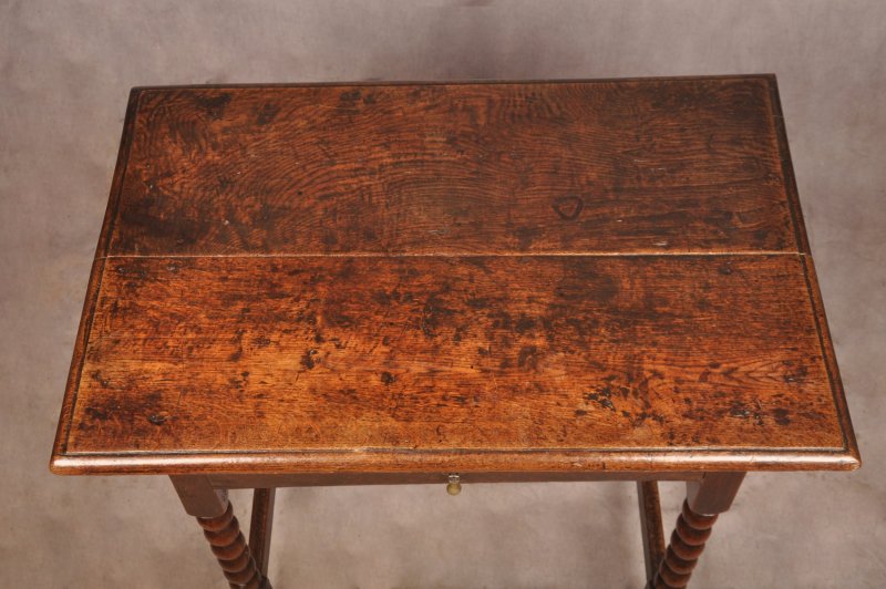 17th Century Oak Bobbin Turned Side Table - Image 3