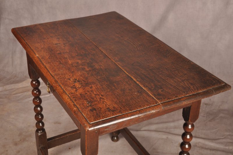 17th Century Oak Bobbin Turned Side Table - Image 6