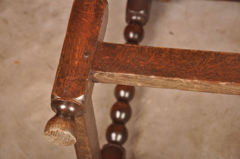 17th Century Oak Bobbin Turned Side Table - Image 8
