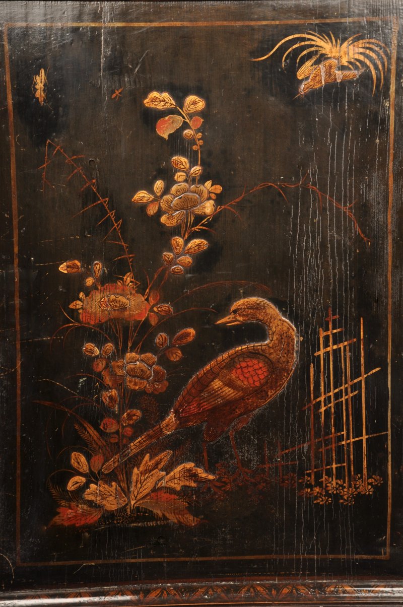 Rare Early 18th Century Chinoiserie-japanned Chest On Stand - Image 24