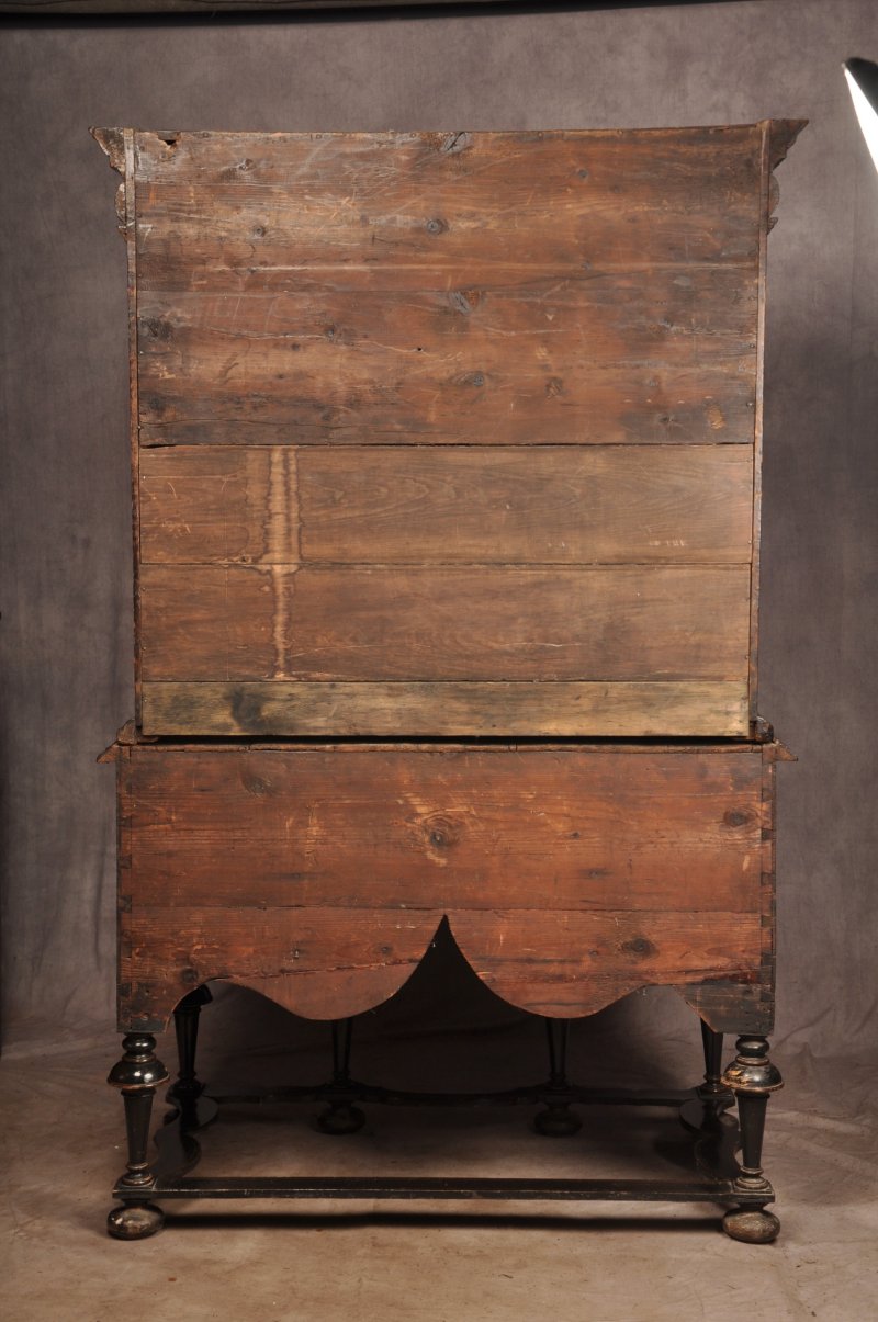 Rare Early 18th Century Chinoiserie-japanned Chest On Stand - Image 29