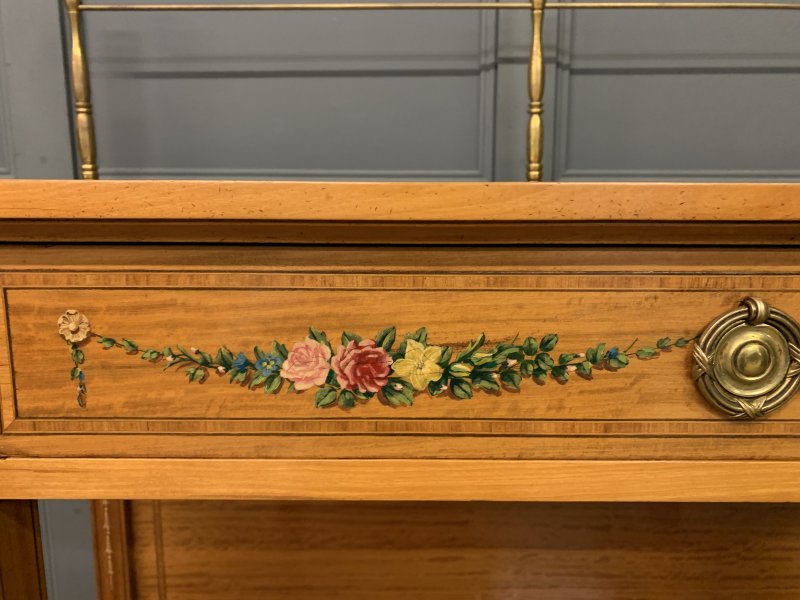 Painted Satinwood Side Table - Image 8